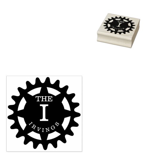 Mit Monogramm Cog Rubber Briefmarke Gummistempel (Stempel)