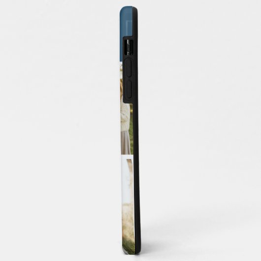 Mit Monogramm Collage Blue I Phone Case (Hinten/Links)