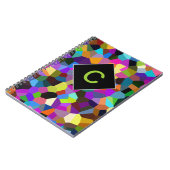 Mit Monogramm Confetti in Jewel Tones Notizblock (Linke Seite)