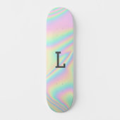 Mit Monogramm Cool Girly Modern Rainbow Skateboard (Vorderseite)