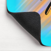 Mit Monogramm Coole Streifen Mousepad (Ecke)