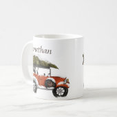Mit Monogramm, cooler Truckbaum Kaffeetasse (Vorderseite Links)