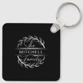 Mit Monogramm Couple-FotoCollage | Monogramm-Gesch Schlüsselanhänger (Rückseite)