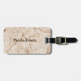 Mit Monogramm Creme Gepäckanhänger