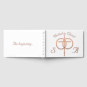 Mit Monogramm Cross & Rings Hochzeit Gästebuch (Voll)