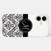 Mit Monogramm Damask Case-Mate iPhone Hülle (Rückseite (Horizontal))