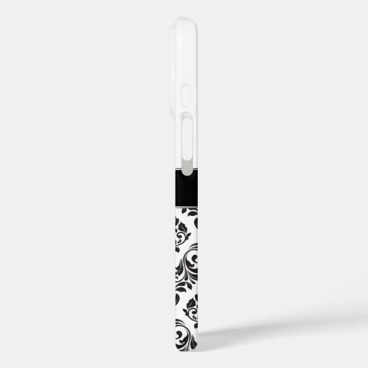 Mit Monogramm Damask Case-Mate iPhone Hülle (Rückseite / Links)