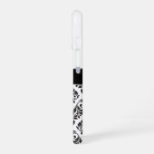 Mit Monogramm Damask iPhone 16 Hülle (Linke Seite)