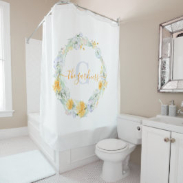 Mit Monogramm Dandelion Duschvorhang