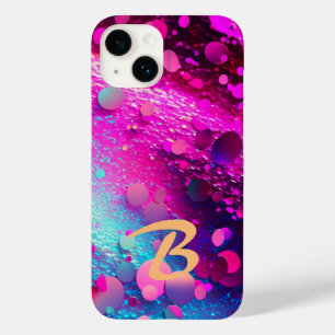 Mit Monogramm Deep Pink Holographic Glitzer Case-Mate iPhone 14 Hülle