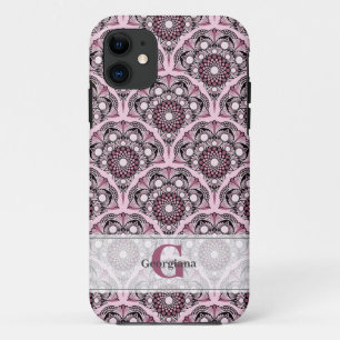 Mit Monogramm Deko Dusky Rose Cherry Blossom Manda Case-Mate iPhone Hülle