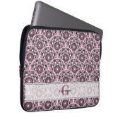 Mit Monogramm Deko Dusky Rose Cherry Blossom Manda Laptopschutzhülle (Vorne Rechts)