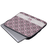 Mit Monogramm Deko Dusky Rose Cherry Blossom Manda Laptopschutzhülle (Vorne Knopf)
