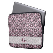 Mit Monogramm Deko Dusky Rose Cherry Blossom Manda Laptopschutzhülle (Vorderseite Links)