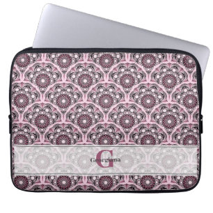 Mit Monogramm Deko Dusky Rose Cherry Blossom Manda Laptopschutzhülle
