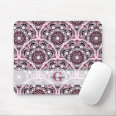 Mit Monogramm Deko Dusky Rose Cherry Blossom Manda Mousepad (Mit Mouse)