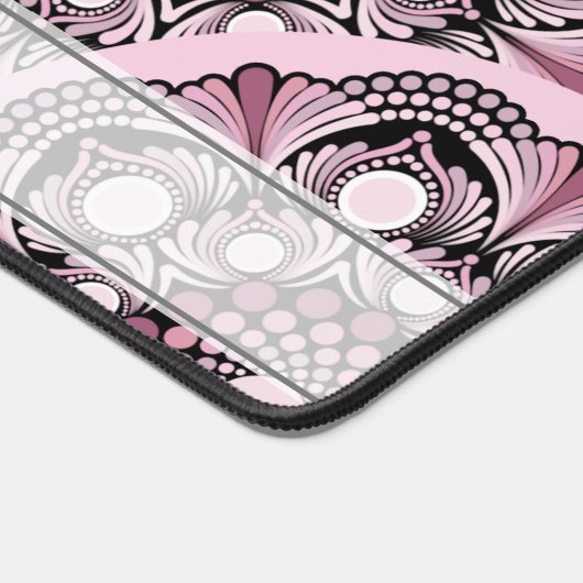 Mit Monogramm Deko Dusky Rose Cherry Blossom Manda Schreibtischunterlage (Ecke)