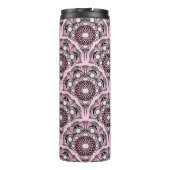 Mit Monogramm Deko Dusky Rose Cherry Blossom Manda Thermosbecher (Rückseite)