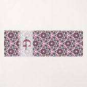 Mit Monogramm Deko Dusky Rose Cherry Blossom Manda Yogamatte (Vorderseite (Horizontal))
