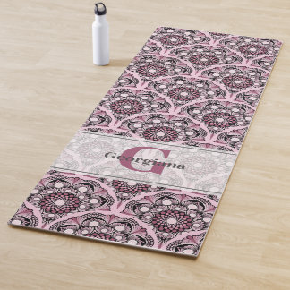 Mit Monogramm Deko Dusky Rose Cherry Blossom Manda Yogamatte