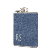 Mit Monogramm Denim Look Flachmann (Links)