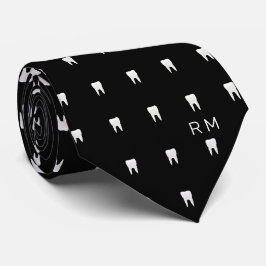 Mit Monogramm Dentist Orthodontist Zeltmuster Krawatte