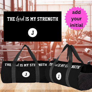 Mit Monogramm Der Herr ist mein Kraft Psalm 28:7 Duffle Bag