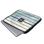 Mit Monogramm Design der Erde Laptopschutzhülle (Vorne Knopf)