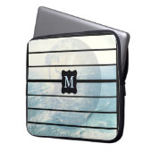 Mit Monogramm Design der Erde Laptopschutzhülle (Vorderseite Links)