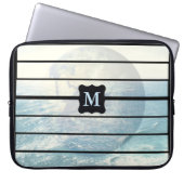 Mit Monogramm Design der Erde Laptopschutzhülle (Vorderseite)