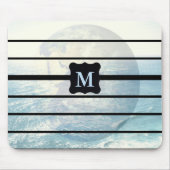 Mit Monogramm Design der Erde Mousepad (Vorne)