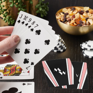 Mit Monogramm Design in Schwarz und Rosa Spielkarten