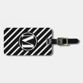 Mit Monogramm Diagonalstreifen Gepäckanhänger (Vorderseite horizontal)