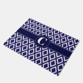 Mit Monogramm Diamant-Muster Doormat Fußmatte (Schrägansicht)