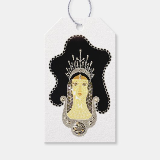 Mit Monogramm Diamond April Birthstone Geschenkanhänger (Vorderseite)