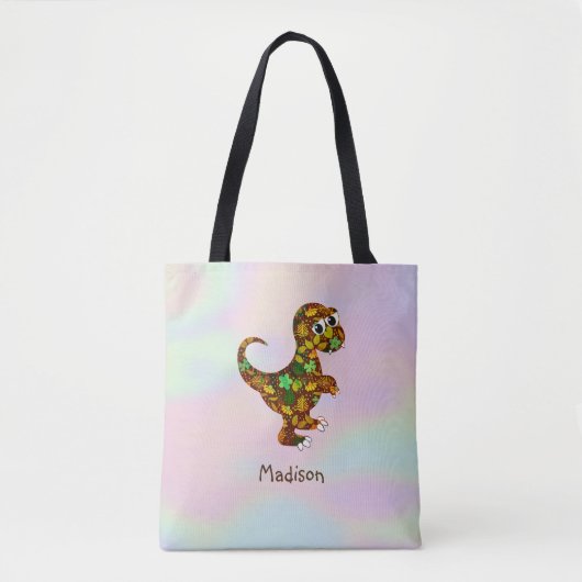 Mit Monogramm Dinosaurier Tasche (Vorderseite)