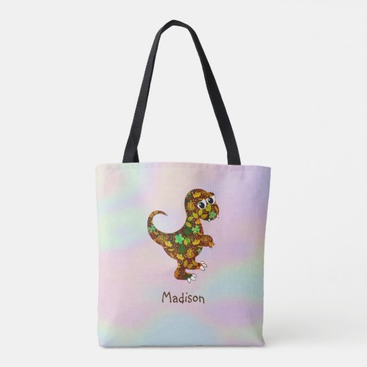 Mit Monogramm Dinosaurier Tasche (Rückseite)