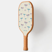 Mit Monogramm Dragonflies-Muster Name hinzufügen Pickleball Schläger (Links)