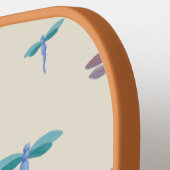 Mit Monogramm Dragonflies-Muster Name hinzufügen Pickleball Schläger (Linke Seite)