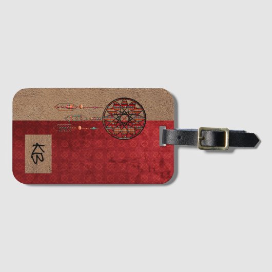 Mit Monogramm Dreamcatcher-Gepäckträger Gepäckanhänger (Vorderseite (Horizontal))