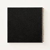 Mit Monogramm Drehbuchname Schwarz Notizblock (Rückseite)