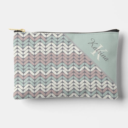 Mit Monogramm Druckknopf Nähtasche Zubehörtasche (Vorderseite)