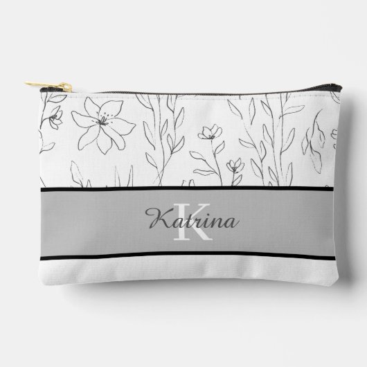 Mit Monogramm Druckknopf Nähtasche Zubehörtasche (Vorderseite)