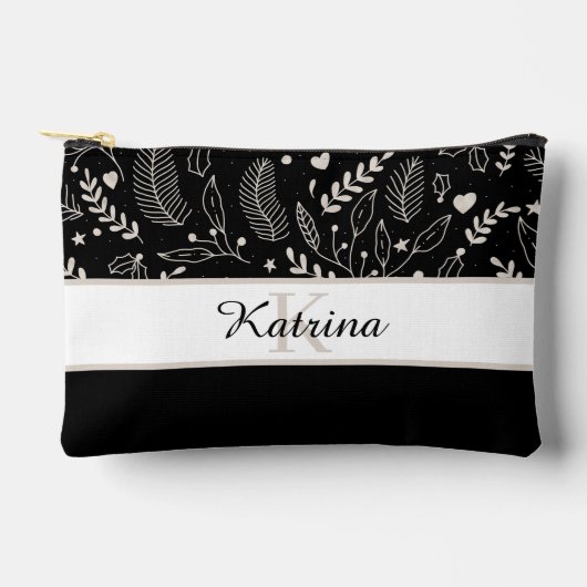 Mit Monogramm Druckknopf Nähtasche Zubehörtasche (Vorderseite)