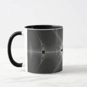 Mit Monogramm dunkles graues und schwarzes Fraktal Tasse (Links)