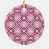 Mit Monogramm Dusky-Rose Dot Mandala geteert Keramik Ornament (Hinten)