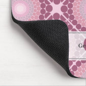 Mit Monogramm Dusky-Rose Dot Mandala geteert Mousepad (Ecke)