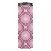 Mit Monogramm Dusky-Rose Dot Mandala geteert Thermosbecher (Rückseite)