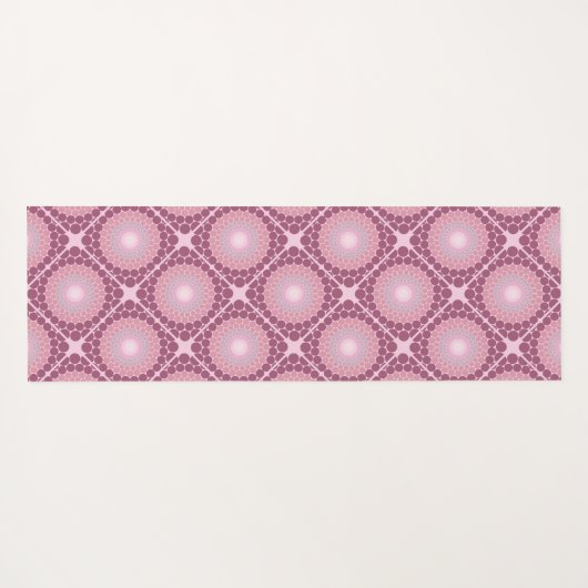 Mit Monogramm Dusky-Rose Dot Mandala geteert Yogamatte (Rückseite (Horizontal))