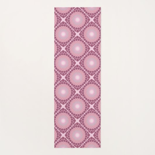 Mit Monogramm Dusky-Rose Dot Mandala geteert Yogamatte (Rückseite)